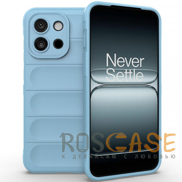 Фото Голубой Flex Silicone | Противоударный чехол для OnePlus 13T / 13S с защитой камеры и микрофиброй