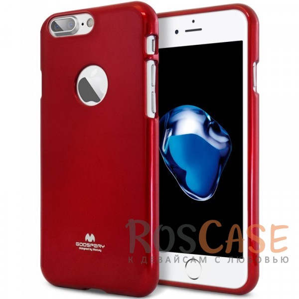 Фото Красный Mercury Jelly Pearl Color | Яркий силиконовый чехол для для Apple iPhone 7 plus / 8 plus (5.5")