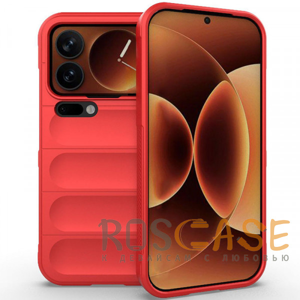 Фото Красный Flex Silicone | Противоударный чехол для Xiaomi Mi 17 Pro с защитой камеры и микрофиброй