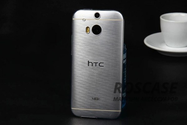 Фотография Бесцветный (прозрачный) Ультратонкий силиконовый чехол для HTC New One 2 / M8