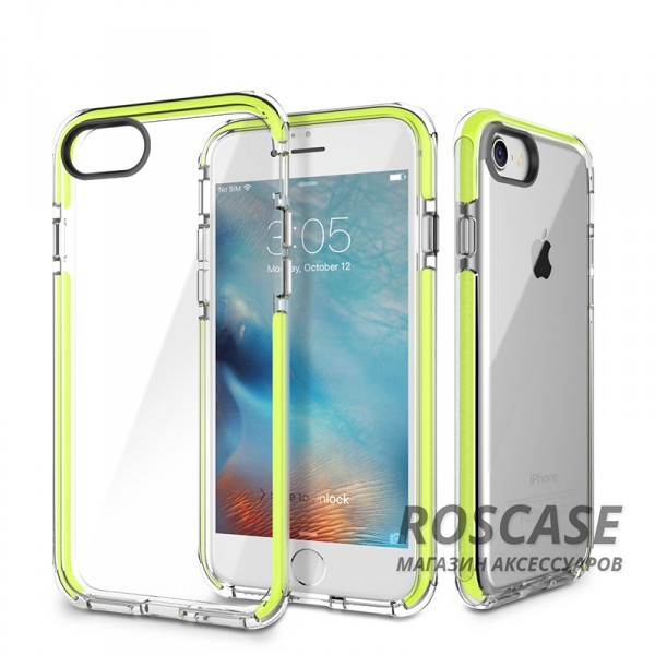 Фото Зеленый / Transparent Green Rock Guard | Чехол для Apple iPhone 7 / 8 (4.7") с цветной окантовкой