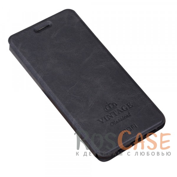 Фотография Темно-серый MOFI Vintage | Кожаный чехол-книжка с карманом для OnePlus 5