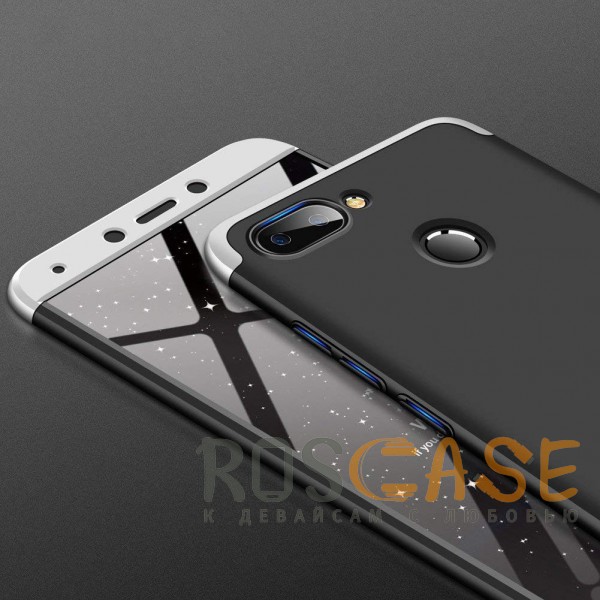 Фотография Черный / Серебряный GKK LikGus 360° | Двухсторонний чехол для Xiaomi Redmi 6 с защитными вставками