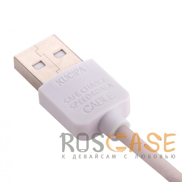 Фотография Белый Kucipa MK108 | Круглый дата-кабель USB to MicroUSB (2.5A) (100см)