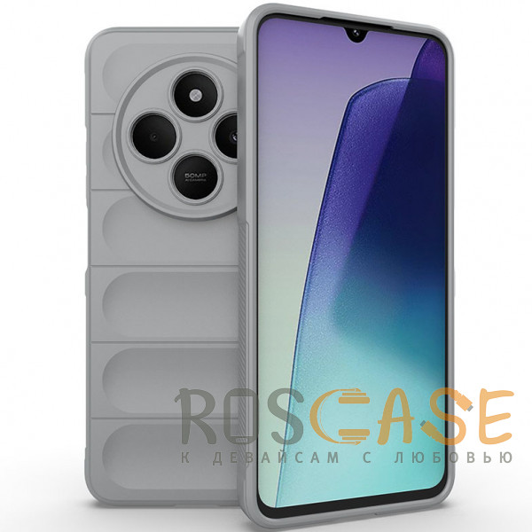 Фото Серый Flex Silicone | Противоударный чехол для Xiaomi Redmi 14C 4G / Poco C75 4G / Redmi A4 5G с защитой камеры и микрофиброй