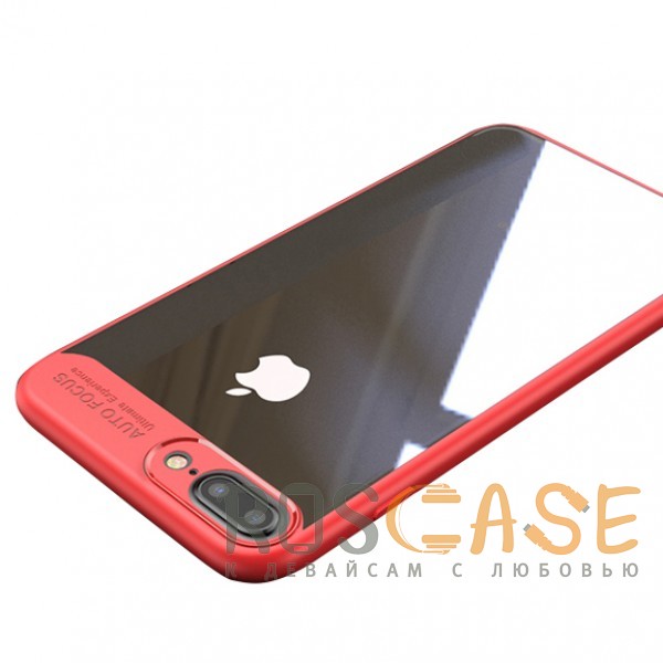 Изображение Красный iPaky Hard Original | Прозрачный чехол для iPhone 7 Plus / 8 Plus с защитными бортиками