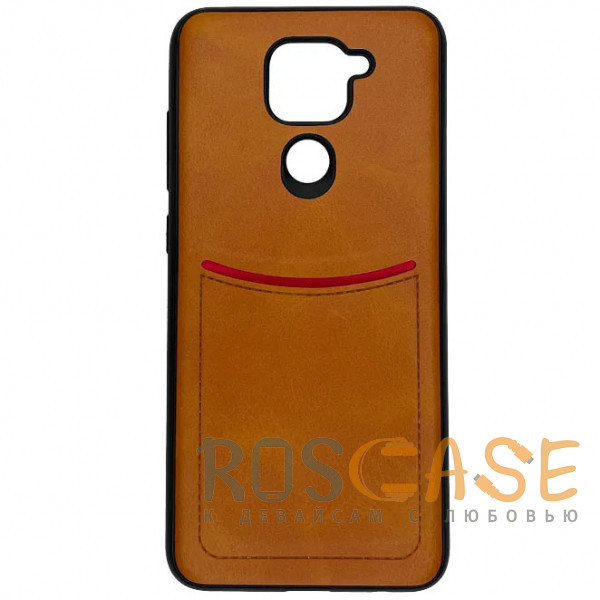 Фото Коричневый iLevel | Чехол с кожаным покрытием и карманом для Xiaomi Redmi Note 9 / 10X
