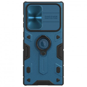 Nillkin CamShield Armor | Противоударный чехол с защитой камеры и кольцом  для Samsung Galaxy S22 Ultra