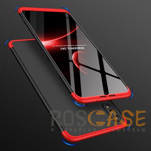 Фотография Черный / Красный GKK LikGus 360° | Двухсторонний чехол для Huawei Honor 8X Max с защитными вставками