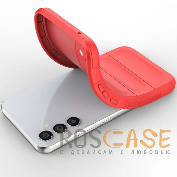 Фотография Красный Flex Silicone | Противоударный чехол для Samsung Galaxy A34 с защитой камеры и микрофиброй