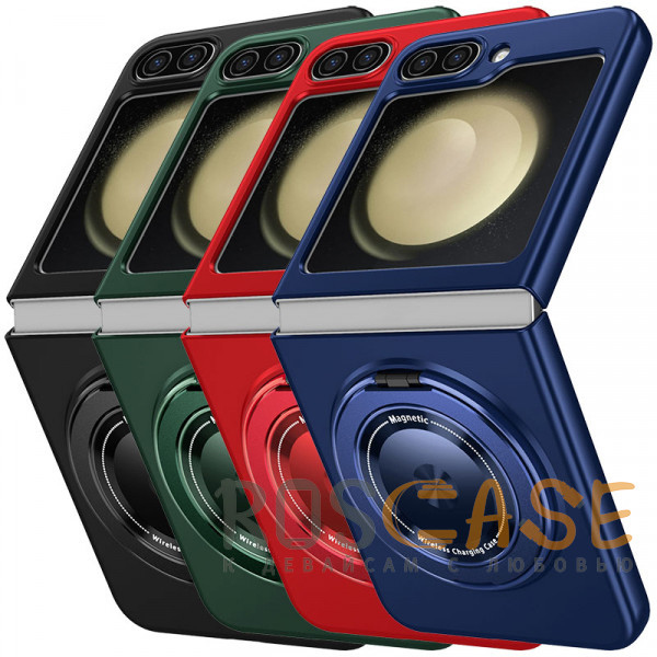 Фото Matte Shield Ring | Тонкий пластиковый чехол с кольцом Magsafe для Samsung Galaxy Z Flip 5