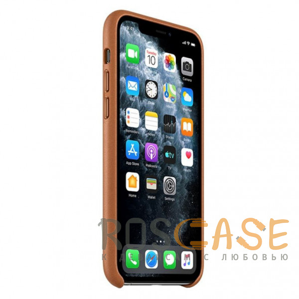 Фотография Коричневый Чехол из экокожи Leather Case для iPhone 11 Pro