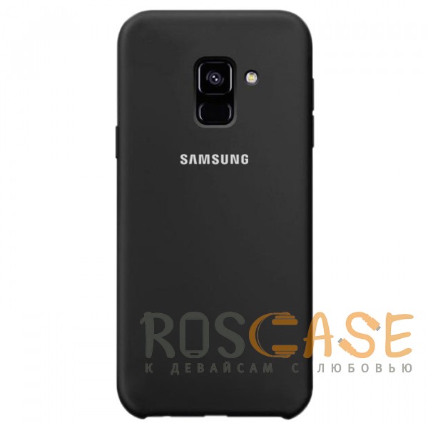 Фото Черный / Black Силиконовый чехол для Samsung Galaxy A6 (2018) с покрытием soft touch