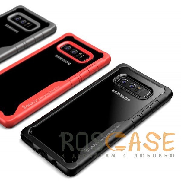 Фотография Красный iPaky Luckcool | Чехол для Samsung Galaxy Note 8 с цветными силиконовыми вставками