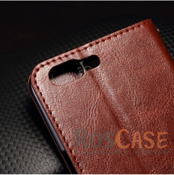 Фотография Коричневый Wallet | Кожаный чехол-кошелек с внутренними карманами для OnePlus 5