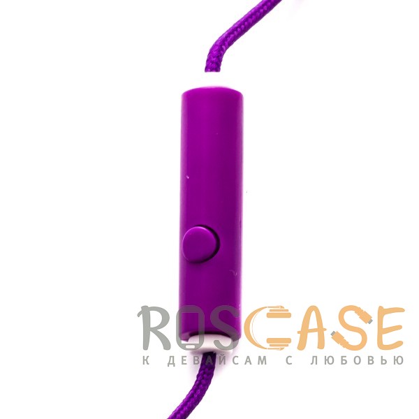 Изображение Фиолетовый Headset EF-E4 | Вакуумные наушники с плетеным кабелем и микрофоном