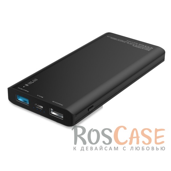 Фотография Черный Портативное зарядное устройство 10000mAh 2 USB с функцией быстрой зарядки и кабелем в комплекте