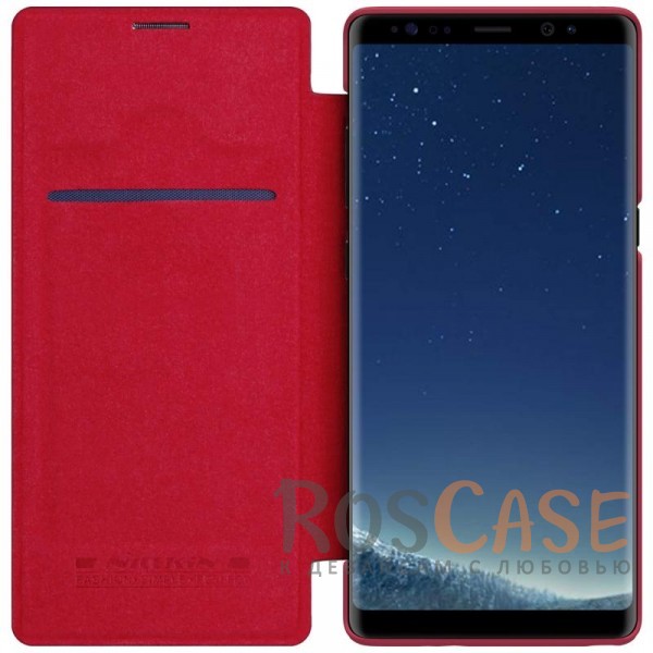 Фото Красный Nillkin Qin | Чехол-книжка из Premium экокожи для Samsung Galaxy Note 8