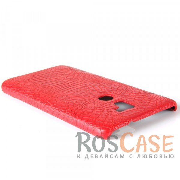 Изображение Красный Стильный защитный чехол-накладка с текстурой крокодиловой кожи для Xiaomi Mi 5s Plus