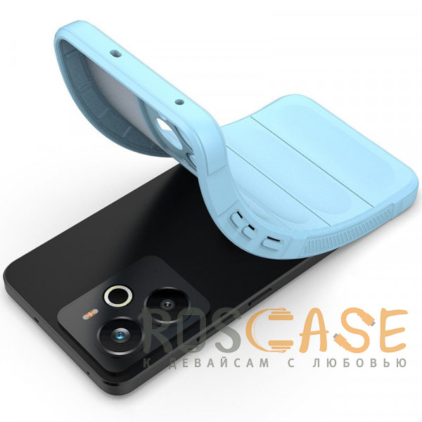 Фотография Голубой Flex Silicone | Противоударный чехол для Realme 14 5G с защитой камеры и микрофиброй