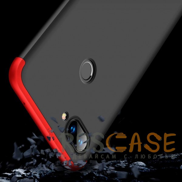 Изображение Черный / Красный GKK LikGus 360° | Двухсторонний чехол для Xiaomi Mi 8 Lite / Mi 8 Youth (Mi 8X) с защитными вставками