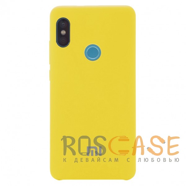 Фото Желтый / Yellow Силиконовый чехол для Xiaomi Redmi Note 5 Pro / Note 5 (AI Dual Camera) с покрытием soft touch