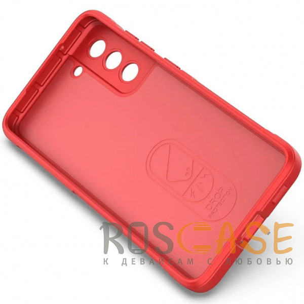 Изображение Красный Flex Silicone | Противоударный чехол для Samsung Galaxy S21 FE с защитой камеры и микрофиброй
