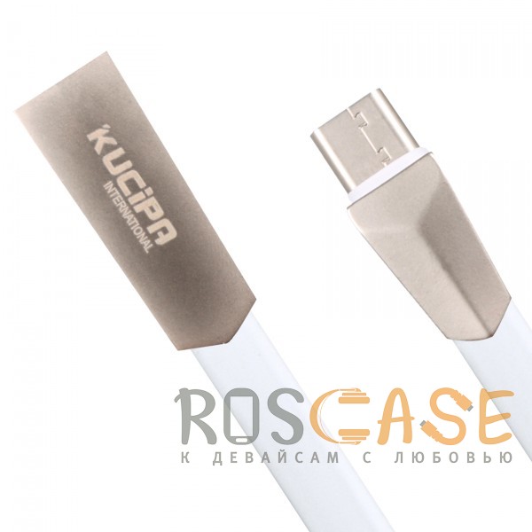 Фотография Белый Kucipa K180 | Короткий дата-кабель USB to Type-C (3A) (20см)