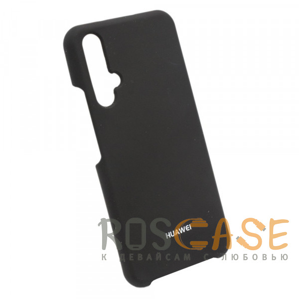 Фото Черный Silicone Cover | Силиконовый чехол с микрофиброй для Huawei Honor 20 / Nova 5T
