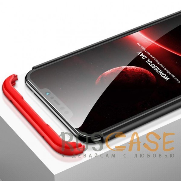 Изображение Черный / Красный GKK LikGus 360° | Двухсторонний чехол для Xiaomi Pocophone F1 с защитными вставками