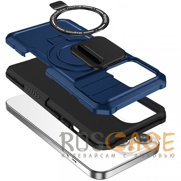 Фотография Темно-синий CamShield MagSafe | Противоударный чехол для iPhone 15 Pro Max со шторкой для камеры