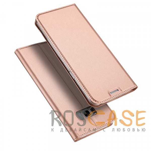 Фотография Розовый Dux Ducis | Чехол-книжка для Samsung G955 Galaxy S8 Plus с функцией подставки и картхолдером