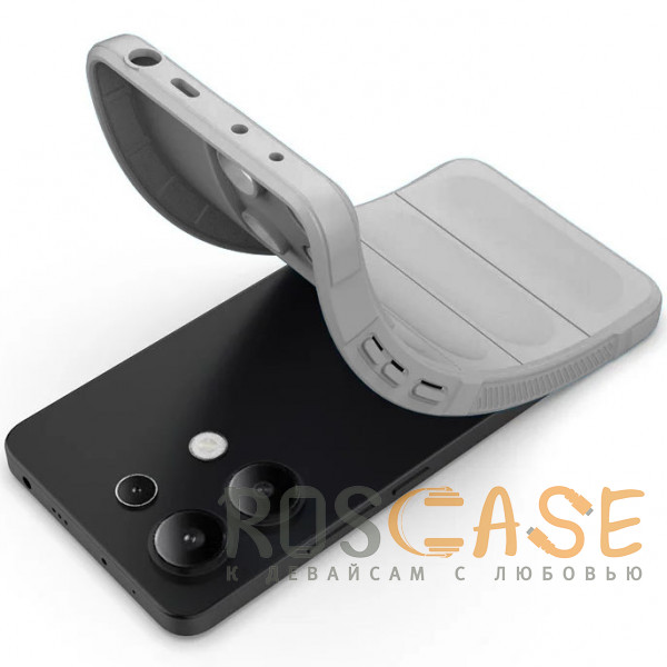 Фотография Серый Flex Silicone | Противоударный чехол для Xiaomi Redmi Note 13 4G с защитой камеры и микрофиброй
