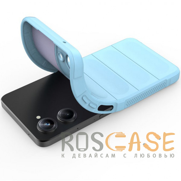 Фотография Голубой Flex Silicone | Противоударный чехол для Realme 10 Pro 5G с защитой камеры и микрофиброй