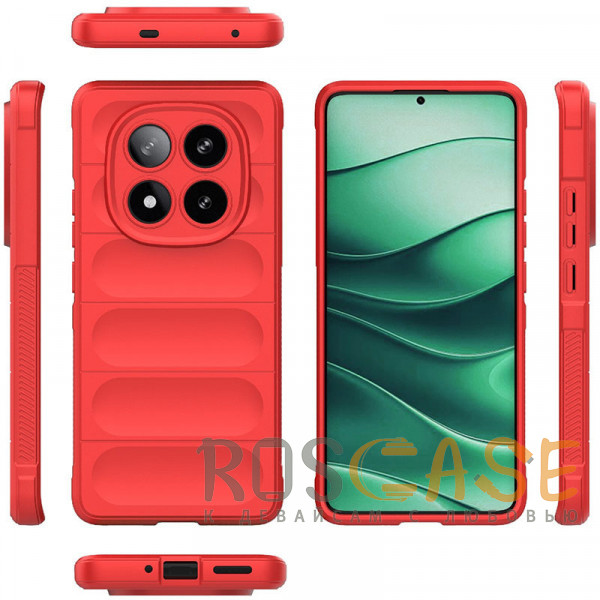 Фото Красный Flex Silicone | Противоударный чехол для Xiaomi Redmi Note 15 Pro Plus с защитой камеры и микрофиброй