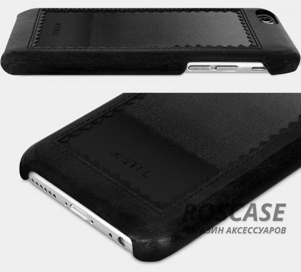 Фото Черный STIL Horizon | Кожаный чехол для Apple iPhone 6/6s (4.7") с зигзагообразной окантовкой
