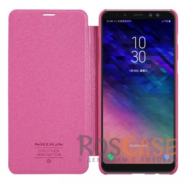 Изображение Розовый Nillkin Sparkle | Чехол-книжка для Samsung A530 Galaxy A8 (2018)