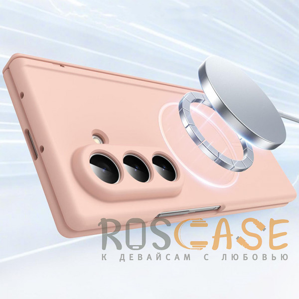 Фотография Розовый Чехол 3D с Magsafe и внешним стеклом для Samsung Galaxy Z Fold 8 Ultra