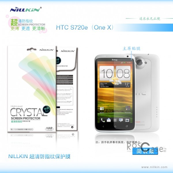  Защитная пленка Nillkin Crystal (Анти-отпечатки) для HTC One X/One XL