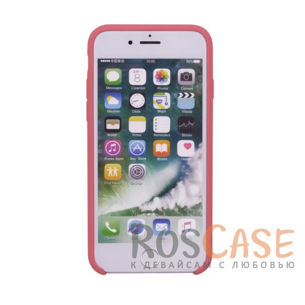 Фотография Розовый / Wine Оригинальный силиконовый чехол для Apple iPhone 7 (4.7") (реплика)