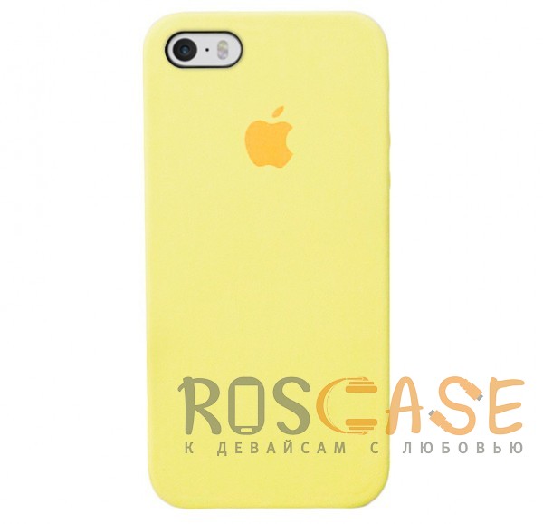 Фото Желтый Канареечный Чехол Silicone Case для iPhone 5/5S