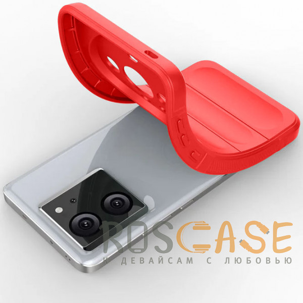 Фотография Красный Flex Silicone | Противоударный чехол для Xiaomi Mi 13T / Mi13T Pro / Redmi K60 Ultra с защитой камеры и микрофиброй