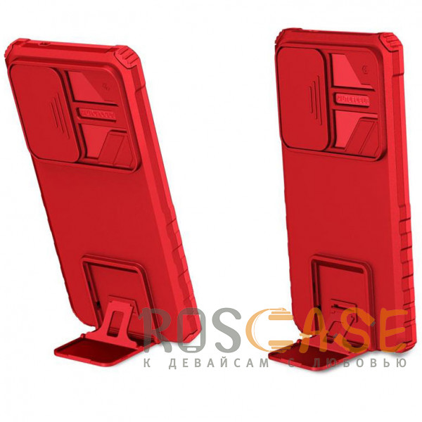 Фотография Красный CamShield Holder | Противоударный чехол-подставка для Samsung Galaxy S25 Ultra с защитой камеры