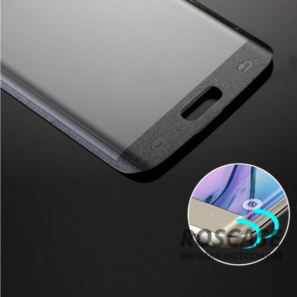 Фотография Черный Защитное 3D стекло на весь экран (цветное) для Samsung G935F Galaxy S7 Edge с закругленными краями