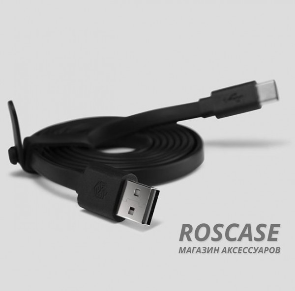 Фотография Черный Nillkin | Плоский кабель USB to Type-C (1,2 метра)