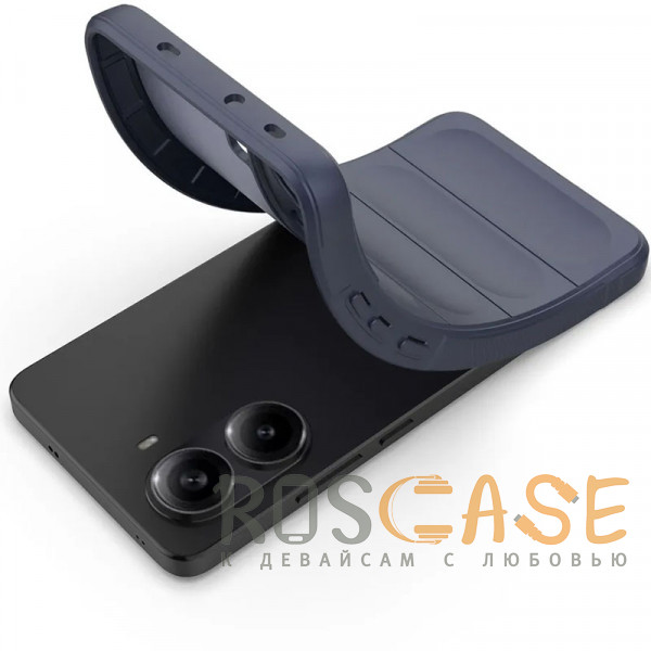 Фотография Темно-синий Flex Silicone | Противоударный чехол для Xiaomi Redmi Turbo 4 с защитой камеры и микрофиброй
