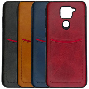 iLevel | Чехол с кожаным покрытием и карманом  для Xiaomi Redmi Note 9