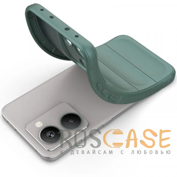 Фотография Зеленый Flex Silicone | Противоударный чехол для Realme P3 Ultra 5G с защитой камеры и микрофиброй