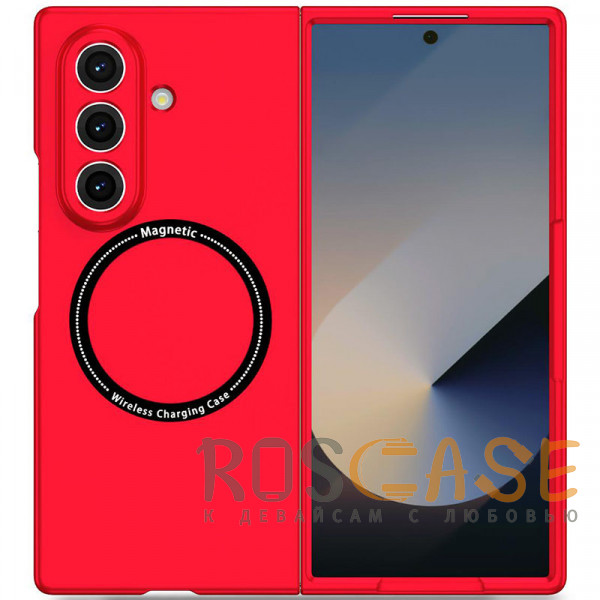 Фотография Красный Matte Shield | Тонкий матовый пластиковый чехол с поддержкой Magsafe для Samsung Galaxy Z Fold 8 Ultra