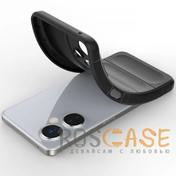 Фотография Черный Flex Silicone Противоударный чехол для OnePlus Nord CE 3 Lite с защитой камеры и микрофиброй